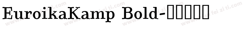 EuroikaKamp Bold字体转换